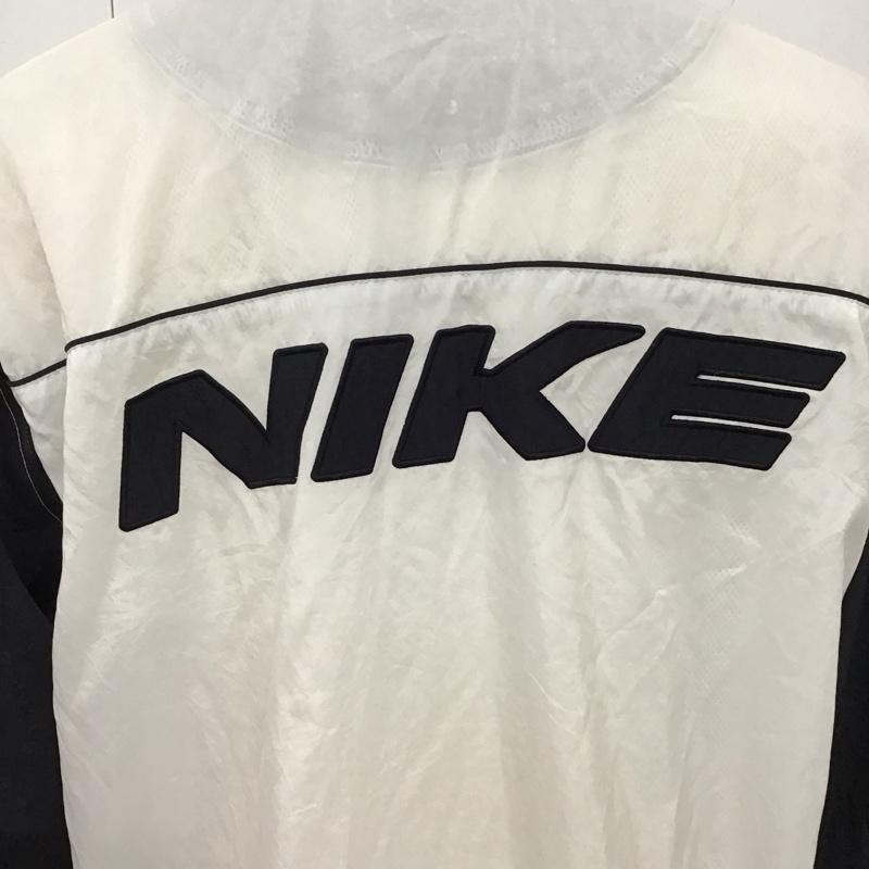 ナイキ NIKE ジャケット、上着 ジャンパー、ブルゾン ジップアップジャケット ジャンパー ジャケット カジュアルジャケット アウター L ロゴ、文字 白 / ホワイト / X 黒 / ブラック /  メンズ USED 古着 中古 10121033
