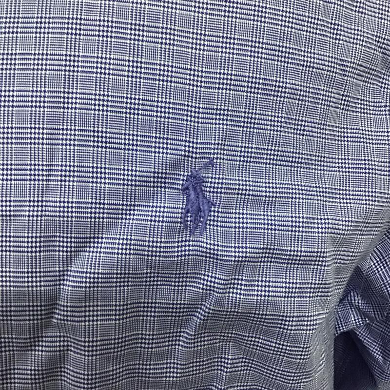 ポロラルフローレン POLO RALPH LAUREN シャツ、ブラウス 長袖 長袖シャツ カラーシャツ 長袖カットソー チェックシャツ チェック 青 / ブルー /  メンズ USED 古着 中古 10124541