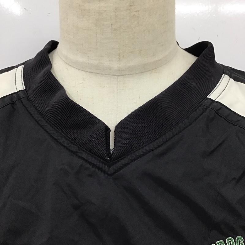 アディダス adidas ジャケット、上着 ジャンパー、ブルゾン 708176 AO2001 ナイロンプルオーバー Vネック XL ロゴ、文字 黒 / ブラック / X 白 / ホワイト /  メンズ USED 古着 中古 10116813