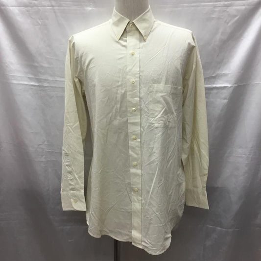 チャップス CHAPS シャツ、ブラウス 長袖 ボタンダウン M 無地 アイボリー / アイボリー /  メンズ USED 古着 中古 10116089