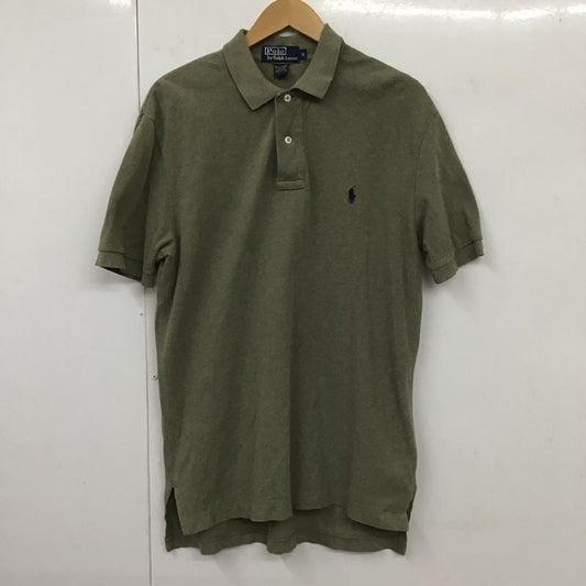 ポロバイラルフローレン Polo by RALPH LAUREN ポロシャツ 半袖 半袖ポロシャツ 半袖カットソー カラーシャツ M ロゴ、文字 カーキ / カーキ /  メンズ USED 古着 中古 10131632