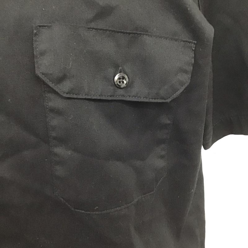 ディッキーズ Dickies シャツ、ブラウス 半袖 半袖シャツ カラーシャツ 半袖カットソー 無地シャツ L 無地 黒 / ブラック /  メンズ USED 古着 中古 10113022