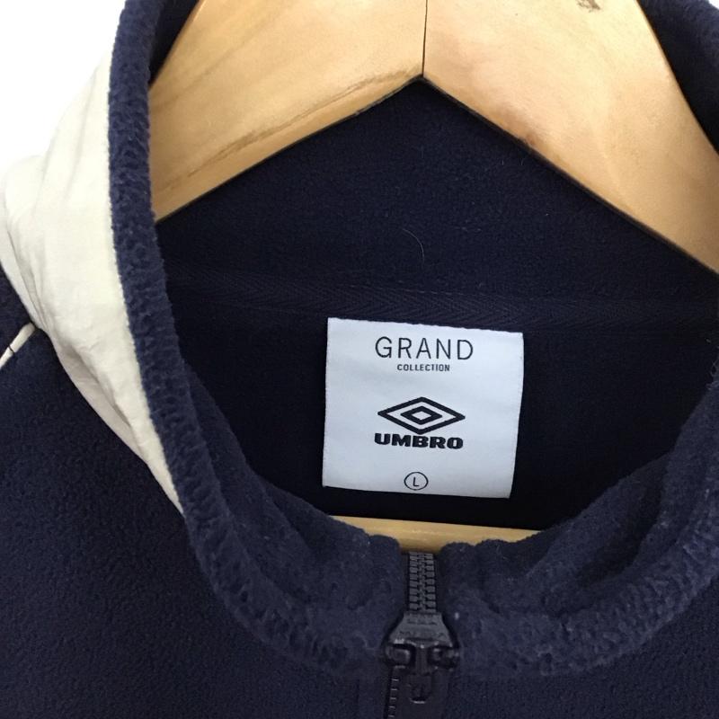 アンブロ UMBRO ジャケット、上着 ジャケット、ブレザー grand collection Fleece Pullover with Piping Jacket L 無地 紺 / ネイビー /  メンズ USED 古着 中古 10137493