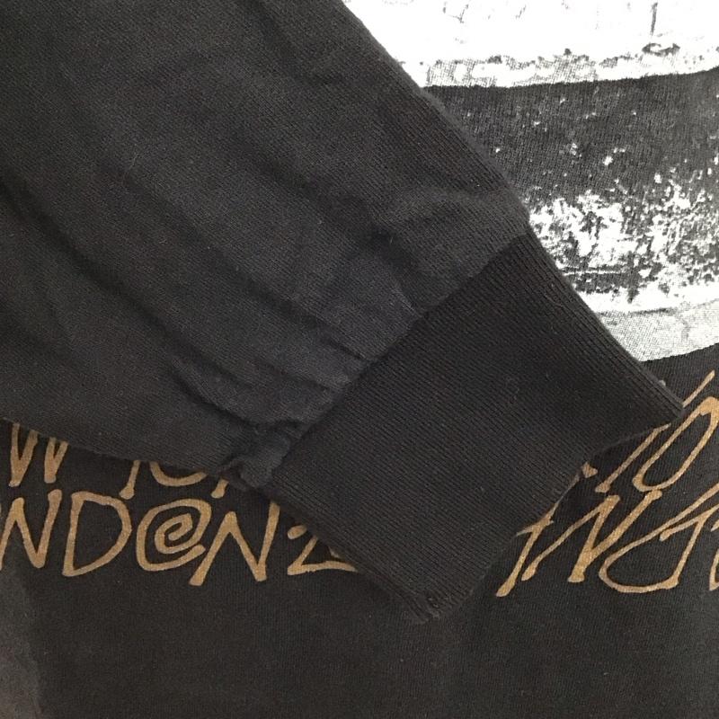 ステューシー STUSSY カットソー 長袖 長袖カットソー クルーネックカットソー ロングスリーブカットソー プリントTシャツ M プリント 黒 / ブラック /  メンズ USED 古着 中古 10119960