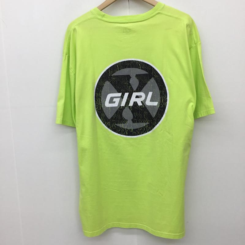 エックスガール X-girl Tシャツ 半袖 105202011040 XL ロゴ、文字 黄緑 / イエローグリーン /  レディース USED 古着 中古 10133776