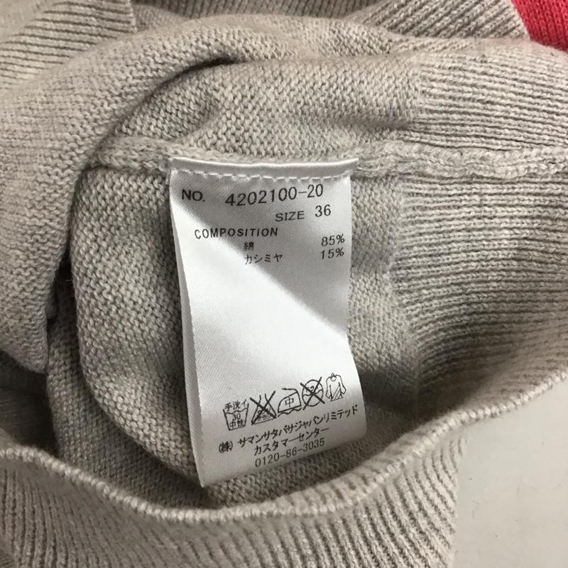 サマンサタバサ Samantha Thavasa ニット、セーター 長袖 36 ロゴ、文字 灰 / グレー / X 桃 / ピンク /  レディース USED 古着 中古 10129245