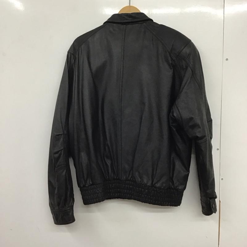古着 USED ジャケット、上着 ライダース カウレザージャケット ジップアップジャケット カラージャケット FREE 無地 黒 / ブラック /  メンズ USED 古着 中古 10135830