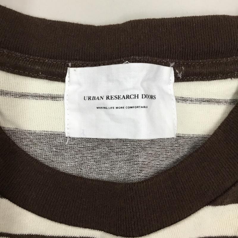 アーバンリサーチドアーズ URBAN RESEARCH DOORS カットソー 長袖 dr96-11h014 OE天竺プレーティングロンTシャツ 長袖カットソー 40 ボーダー柄 ベージュ / ベージュ /  メンズ USED 古着 中古 10116723