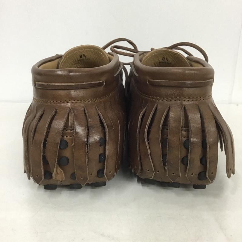 トッズ TOD S カジュアルシューズ カジュアルシューズ レザー フリンジ 81/2 箱有 無地 茶 / ブラウン /  メンズ USED 古着 中古 10142715