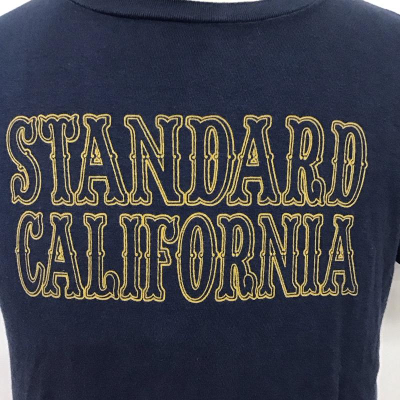 スタンダード カリフォルニア STANDARD CALIFORNIA Tシャツ 半袖 クルーネック M ロゴ、文字 紺 / ネイビー /  メンズ USED 古着 中古 10118123