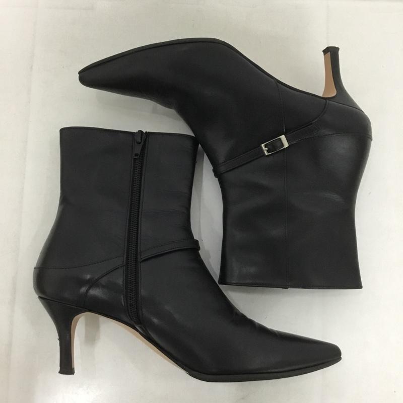 古着 USED ブーツ ショートブーツ ベルトショートブーツ ポインテッドトゥ 38 無地 黒 / ブラック /  レディース USED 古着 中古 10142832