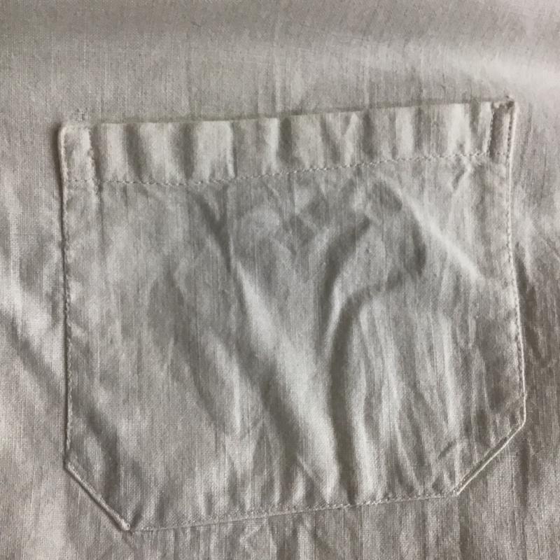 古着 USED シャツ、ブラウス 長袖 プルオーバー ロング丈 42 無地 白 / ホワイト /  メンズ USED 古着 中古 10115705