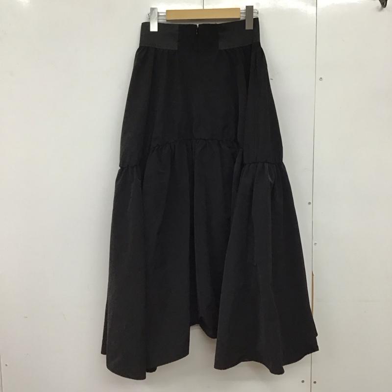 スナイデル SNIDEL スカート ロングスカート ロングスカート フレアスカート カジュアルスカート 1 無地 黒 / ブラック /  レディース USED 古着 中古 10149552