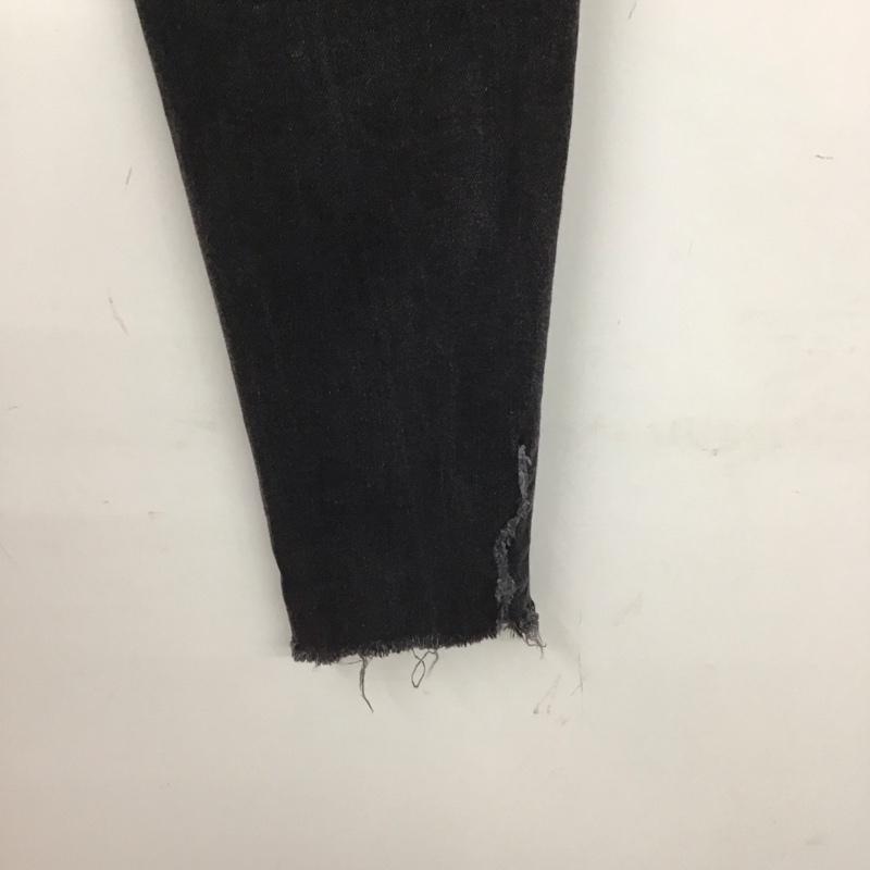 ザラベーシック ZARA BASIC パンツ デニム、ジーンズ デニムパンツ スリムパンツ カジュアルパンツ ストレッチパンツ 38 無地 黒 / ブラック /  レディース USED 古着 中古 10129312