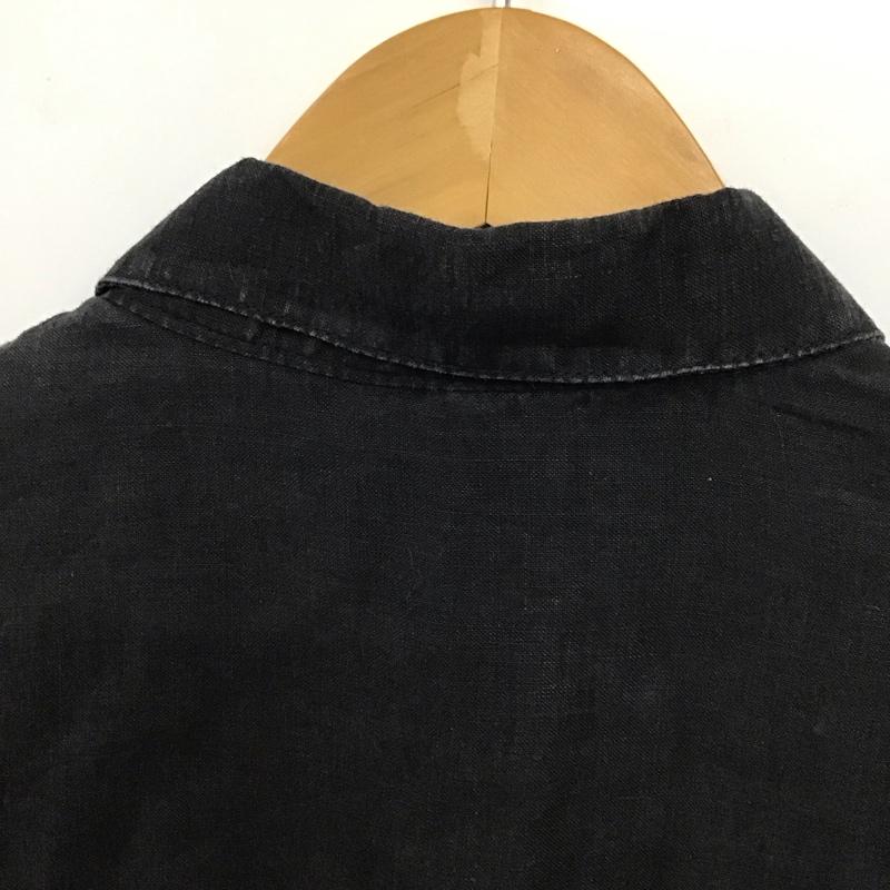 古着 USED シャツ、ブラウス 半袖 半袖シャツ 無地シャツ ポケットシャツ キューバシャツ M 無地 黒 / ブラック /  メンズ USED 古着 中古 10130587