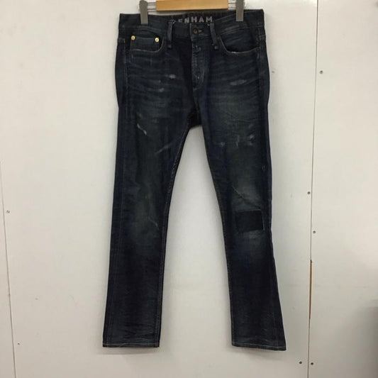 デンハム DENHAM パンツ デニム、ジーンズ デニムパンツ スリムパンツ カジュアルパンツ ストレッチパンツ 29インチ ダメージ加工 インディゴ / インディゴ /  メンズ USED 古着 中古 10139726