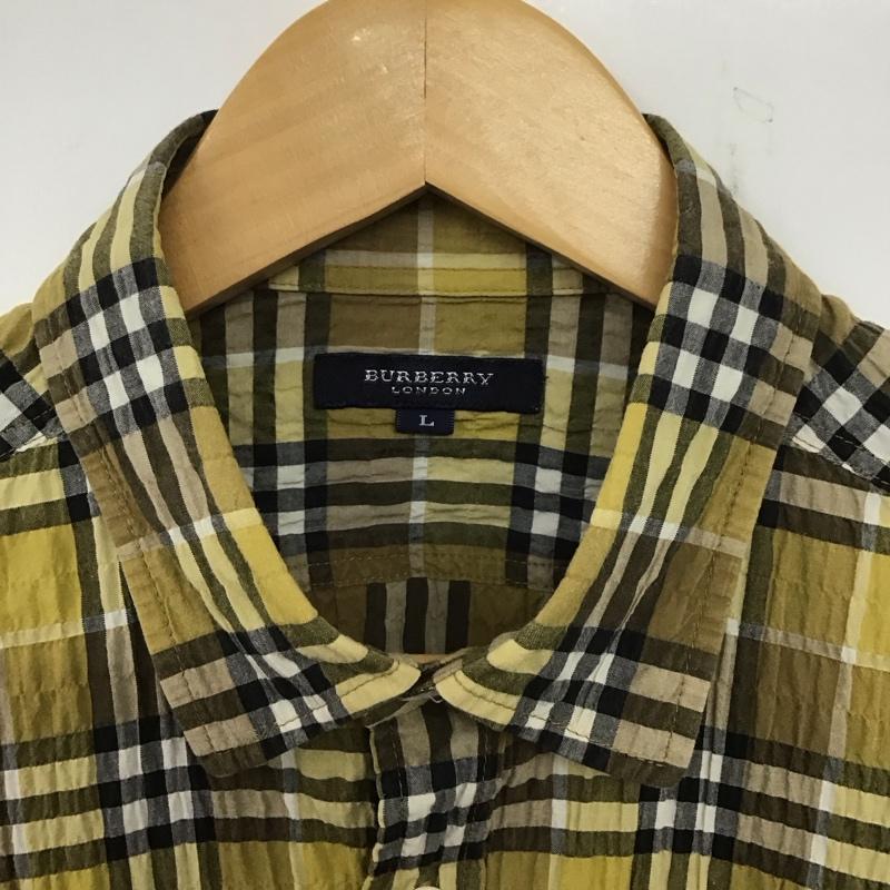 バーバリーロンドン Burberry London シャツ、ブラウス 半袖 半袖シャツ チェックシャツ カラーシャツ L チェック マルチカラー / マルチカラー /  メンズ USED 古着 中古 10139833