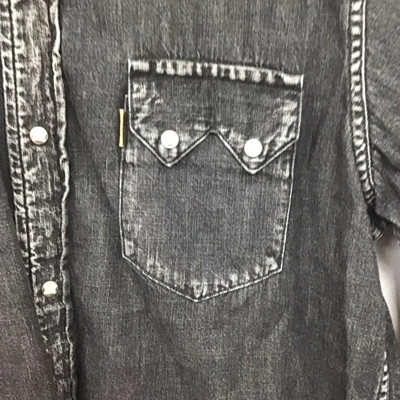 スタンダード カリフォルニア STANDARD CALIFORNIA シャツ、ブラウス 長袖 長袖シャツ 無地シャツ カラーシャツ M 無地 黒 / ブラック /  メンズ USED 古着 中古 10130655