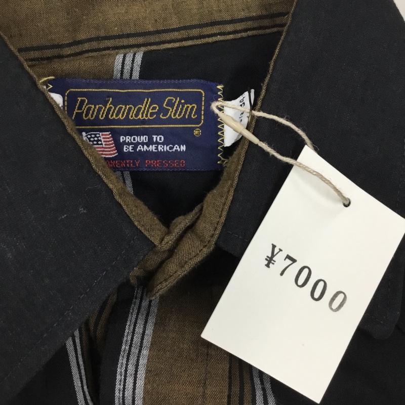古着 USED シャツ、ブラウス 長袖 長袖シャツ カジュアルシャツ ストライプシャツ ストライプ 黒 / ブラック / X 茶 / ブラウン /  メンズ USED 古着 中古 10111003