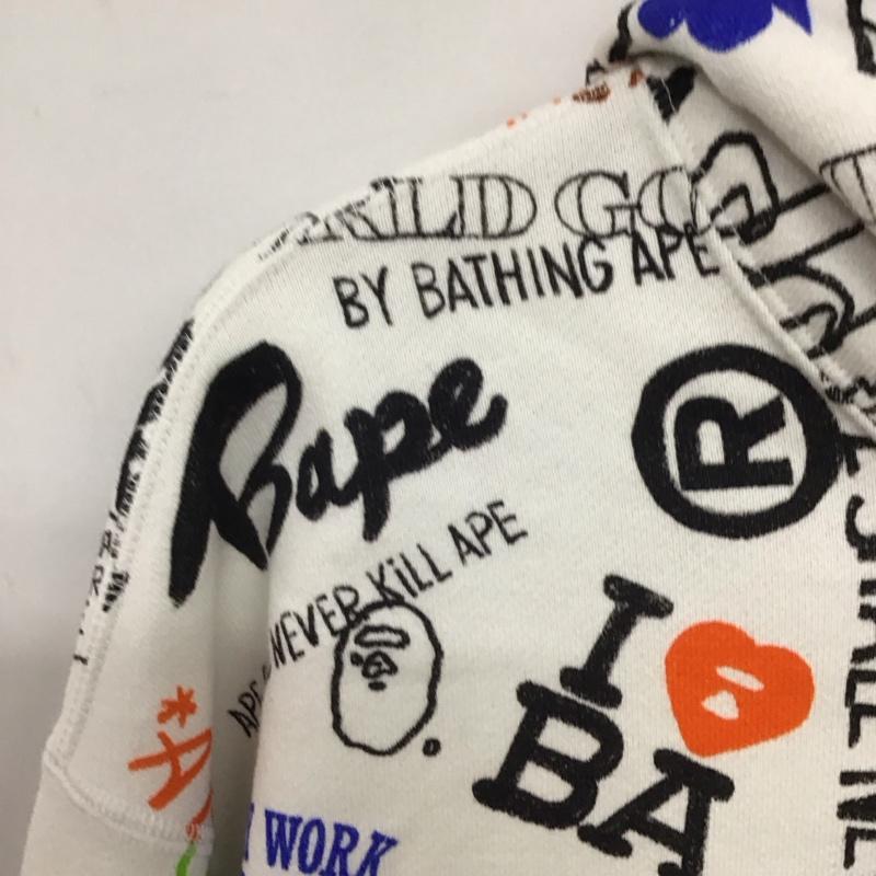 アベイシングエイプ A BATHING APE パーカー 長袖 001PPK301301M HAND DRAW PULLOVER HOODIE プルオーバー 裏毛 M 総柄 マルチカラー / マルチカラー /  メンズ USED 古着 中古 10144710