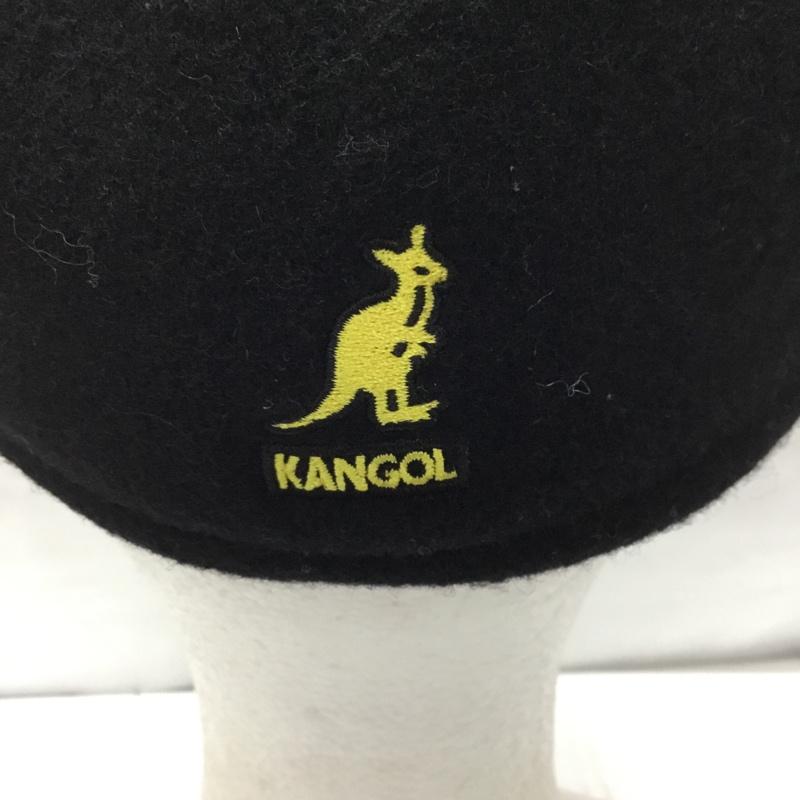 カンゴール KANGOL 帽子 ハンチング WOOL 504 ロゴ、文字 黒 / ブラック /  メンズ USED 古着 中古 10106214