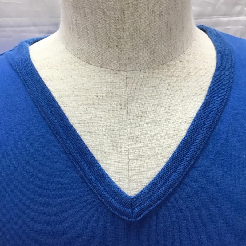 ブルーブルー BLUE BLUE Tシャツ 半袖 700039-171 Vネック 1 ロゴ、文字 青 / ブルー /  メンズ USED 古着 中古 10115522