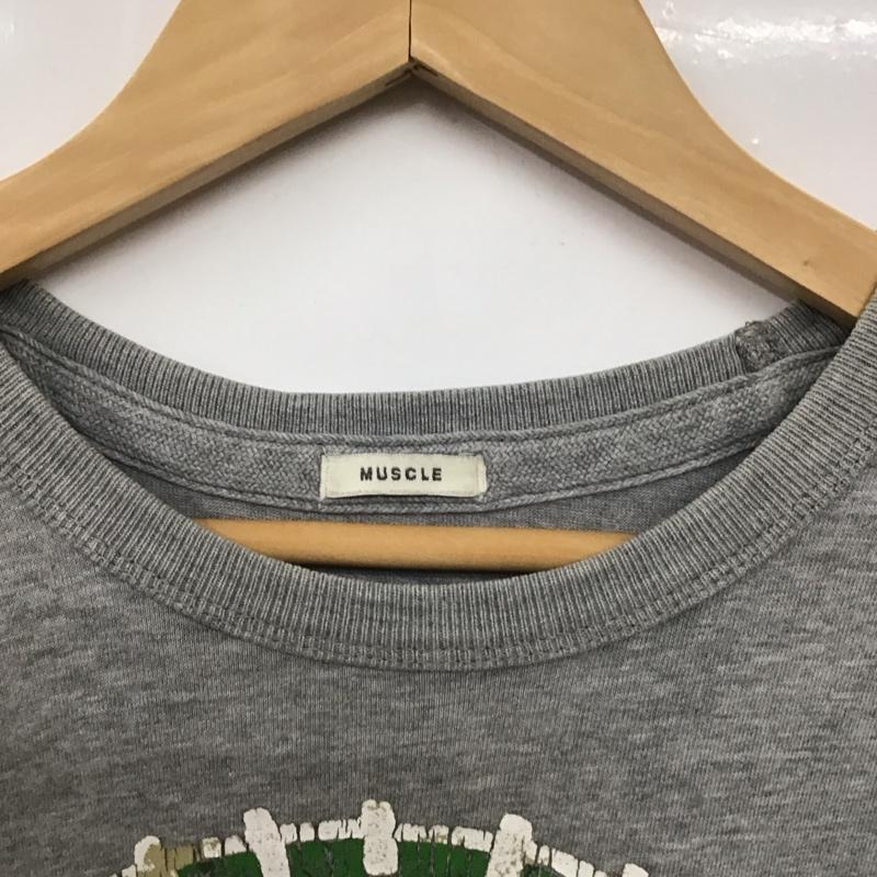 アバクロンビーアンドフィッチ ABERCROMBIE&FITCH Tシャツ 半袖 半袖カットソー プリントTシャツ クルーネックカットソー L ロゴ、文字 灰 / グレー /  メンズ USED 古着 中古 10132079