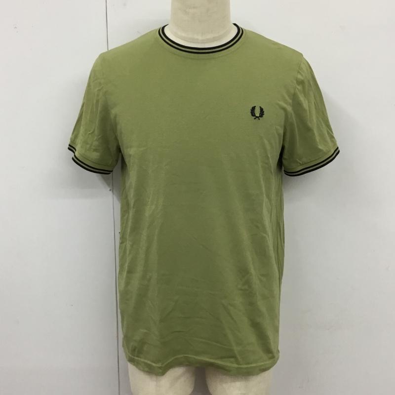 フレッドペリー FRED PERRY Tシャツ 半袖 M1588 P05 00715 398 Twin Tipped M ワンポイント カーキ / カーキ /  メンズ USED 古着 中古 10119776