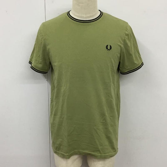 フレッドペリー FRED PERRY Tシャツ 半袖 M1588 P05 00715 398 Twin Tipped M ワンポイント カーキ / カーキ /  メンズ USED 古着 中古 10119776