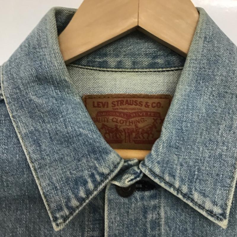 リーバイス Levi s ジャケット、上着 ジャケット、ブレザー 71557-0214 90s 復刻版 デニムジャケット ジージャン 38インチ 38 無地 水色 / ライトブルー /  メンズ USED 古着 中古 10144717