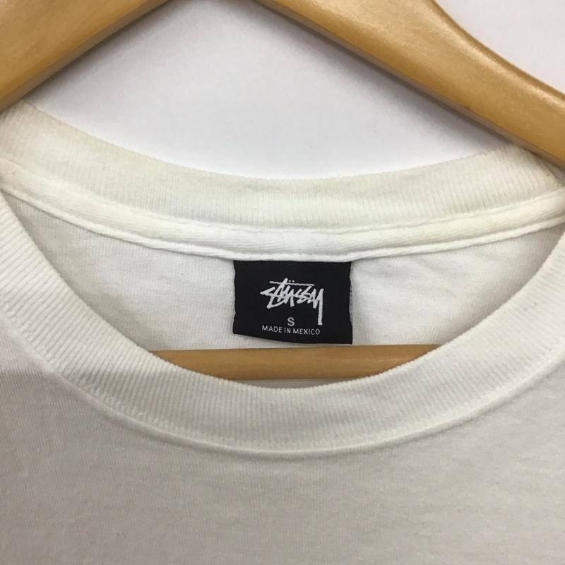 ステューシー STUSSY Tシャツ 半袖 半袖カットソー プリントTシャツ クルーネックカットソー S ロゴ、文字 白 / ホワイト /  メンズ USED 古着 中古 10145009