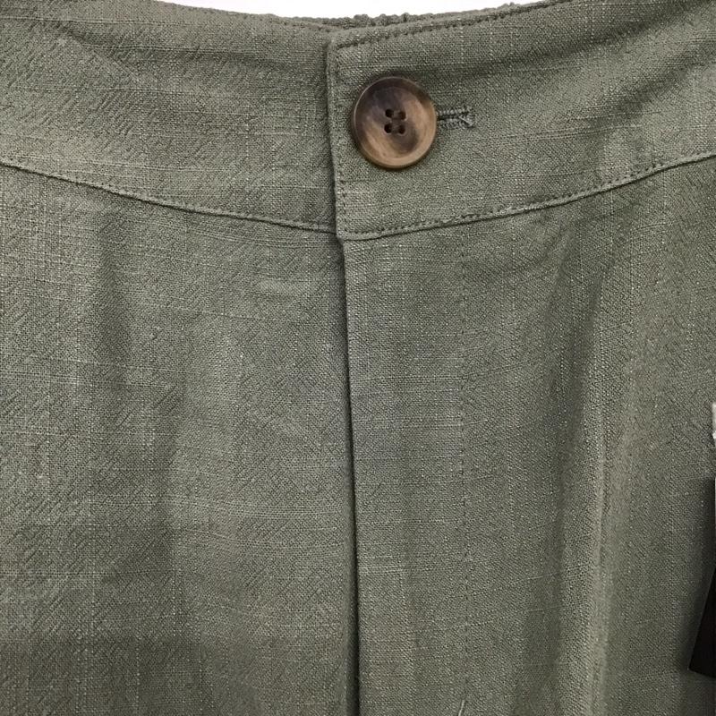 アズールバイマウジー AZUL BY MOUSSY パンツ スラックス 250DSM31-088C RAYON LINEN WIDE PANTS タグ付 M 無地 カーキ / カーキ /  レディース USED 古着 中古 10151028