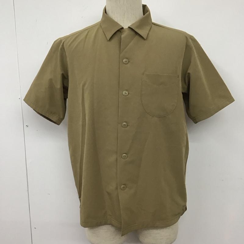 ナノユニバース nano・universe シャツ、ブラウス 半袖 672-0121004 SHELTECH オープンカラーシャツ S 無地 ベージュ / ベージュ /  メンズ USED 古着 中古 10107928