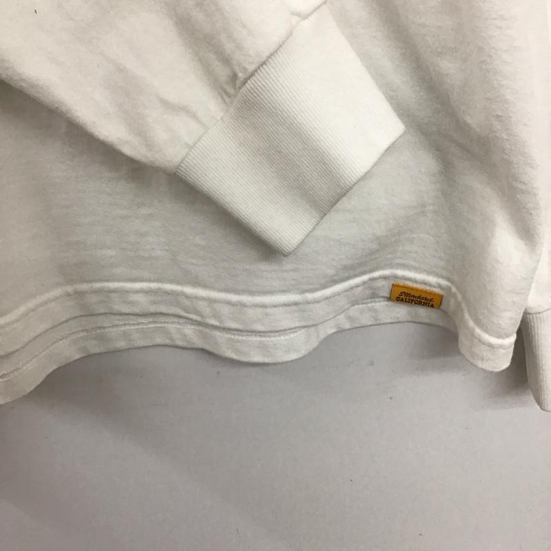 スタンダード カリフォルニア STANDARD CALIFORNIA Tシャツ 長袖 L ロゴ、文字 X プリント 白 / ホワイト /  メンズ USED 古着 中古 10134814