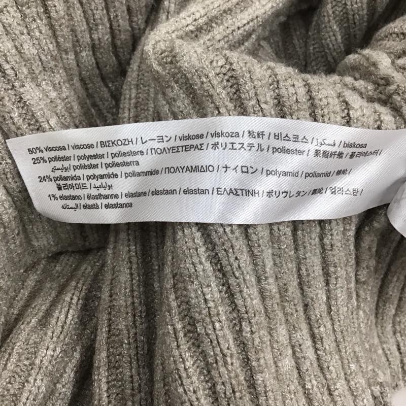 ザラ ZARA ニット、セーター 長袖 4331 130 832 リブ クロップド丈 ショート丈 S 無地 ベージュ / ベージュ /  レディース USED 古着 中古 10118452