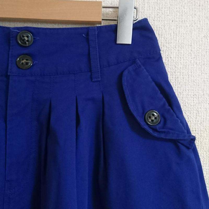 スカラー ScoLar スカート ひざ丈スカート 刺繍 M 無地 X 刺繍 青 / ブルー /  レディース USED 古着 中古 10036952