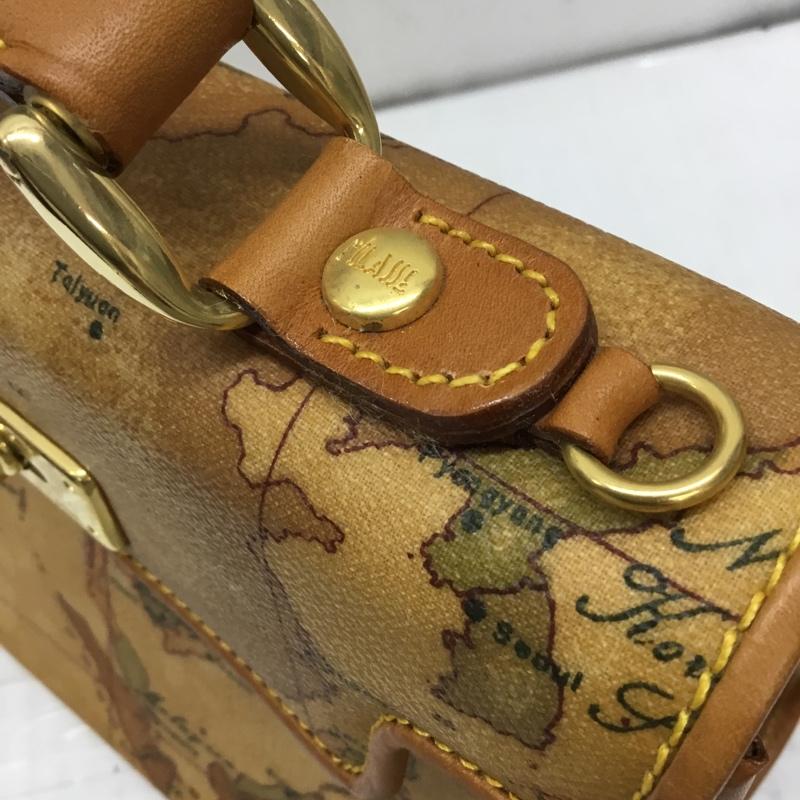 プリマクラッセ PRIMA CLASSE ハンドバッグ ハンドバッグ 地図柄 ショルダーバッグ 2WAY 総柄 茶 / ブラウン /  レディース USED 古着 中古 10107595