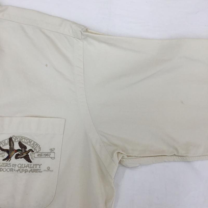 ポロラルフローレン POLO RALPH LAUREN シャツ、ブラウス 長袖 POLO　SPORTSMAN M ロゴ、文字 X 刺繍 ベージュ / ベージュ /  メンズ USED 古着 中古 10128101