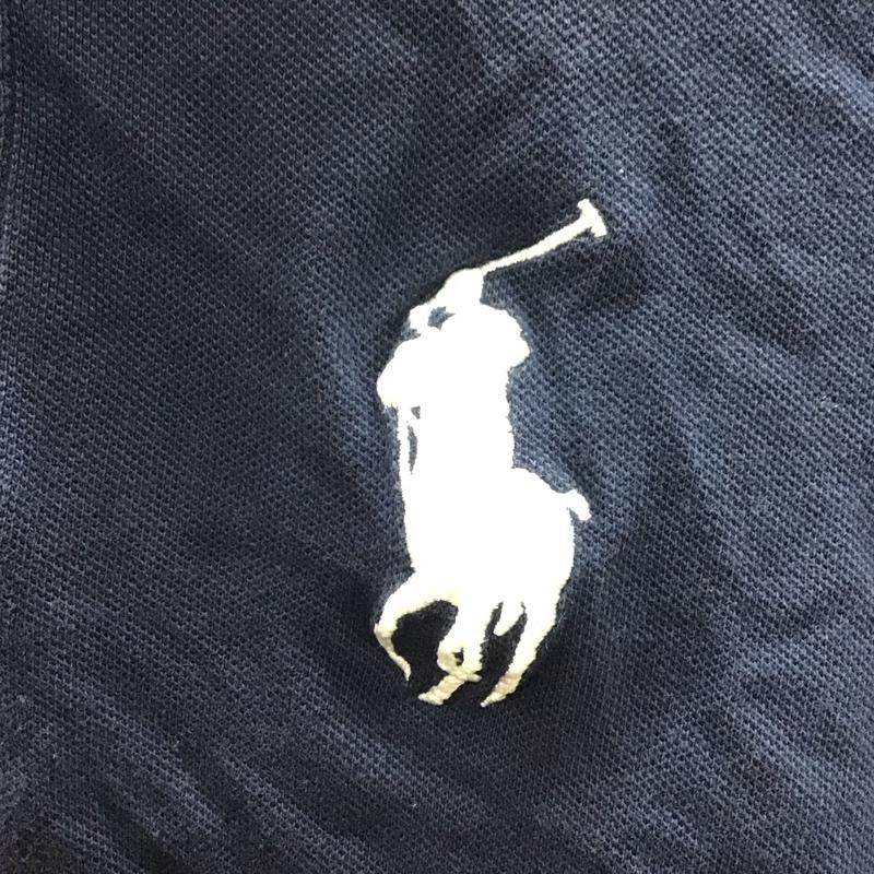 ラルフローレン RALPHLAUREN ポロシャツ 半袖 半袖ポロシャツ カラーシャツ 半袖カットソー XL ロゴ、文字 紺 / ネイビー /  ボーイズ USED 古着 中古 10116930
