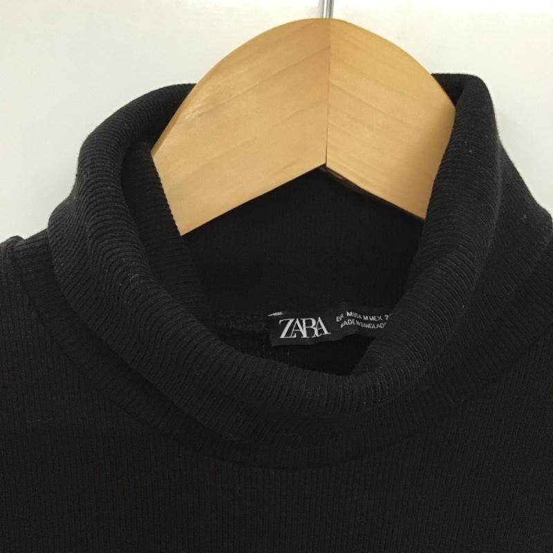 ザラ ZARA ワンピース ロングスカート ノースリーブ タートルネック リブ M 無地 黒 / ブラック /  レディース USED 古着 中古 10145966