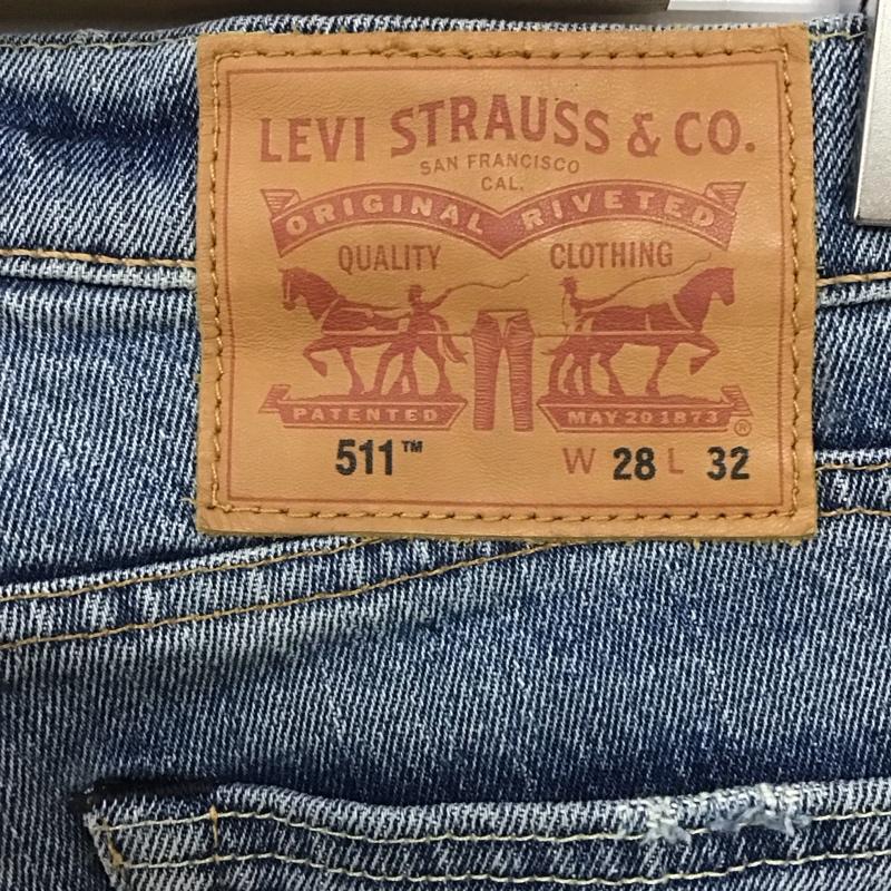 リーバイス Levi s パンツ デニム、ジーンズ デニムパンツ スリムパンツ カジュアルジーンズ ダメージ加工 28インチ レディース USED 古着 中古 10107141