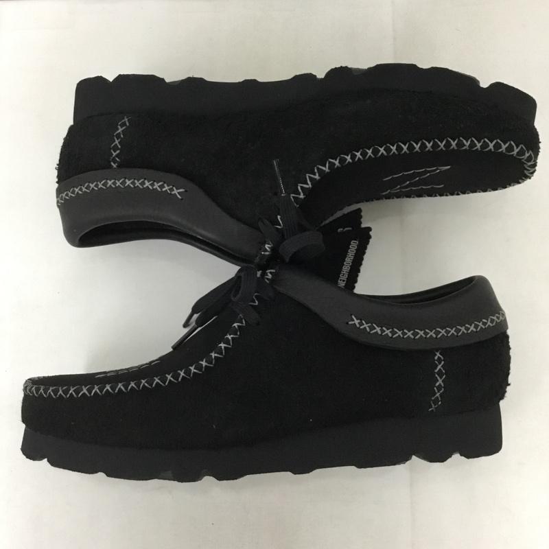 クラークス Clarks ブーツ ショートブーツ NEIGHBORHOOD ワラビー UK8 箱有 US：9 刺繍 黒 / ブラック /  メンズ USED 古着 中古 10131689