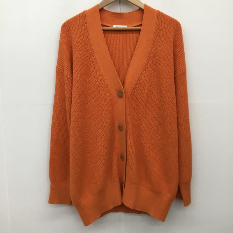 ビューティアンドユースユナイテッドアローズ BEAUTY&YOUTH UNITED ARROWS カーディガン 長袖 1628-199-0878 畦ニット FREE 無地 橙 / オレンジ /  レディース USED 古着 中古 10141343