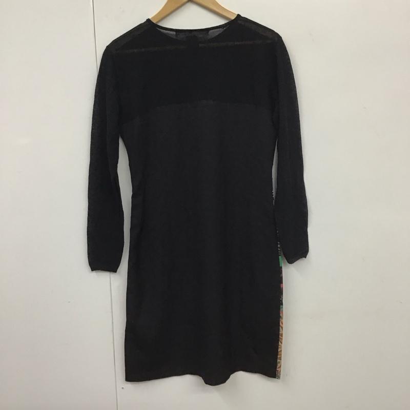デシグアル Desigual ワンピース ひざ丈スカート M47V2803 長袖 38  黒 / ブラック /  レディース USED 古着 中古 10131097