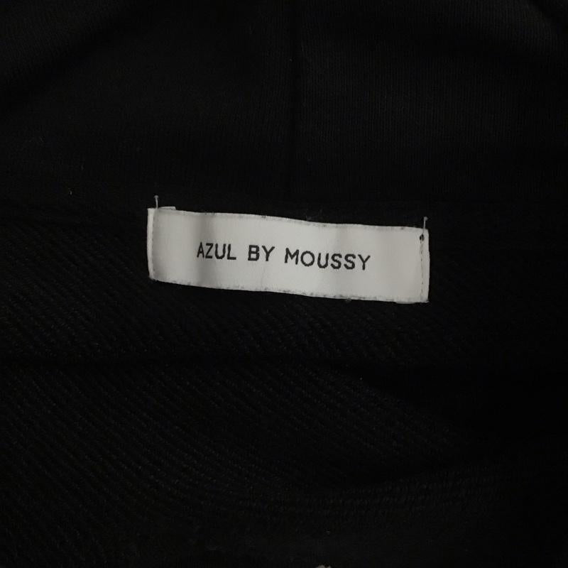 アズールバイマウジー AZUL BY MOUSSY パーカー 長袖 250CSZ80-014I V CUT OVERHOODIE M 無地 黒 / ブラック /  レディース USED 古着 中古 10128227