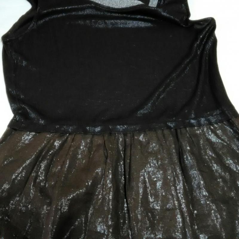 ペニーブラック PENNYBLACK ワンピース ひざ丈スカート 40 無地 茶 / ブラウン / X 銀 / シルバー /  レディース USED 古着 中古 10011893