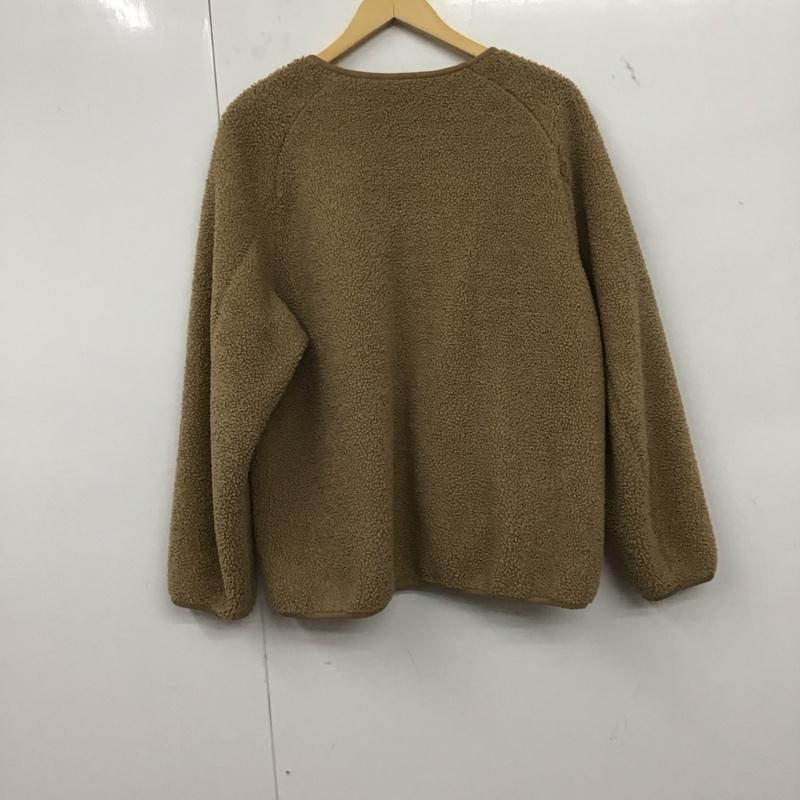 ユニクロ UNIQLO ジャケット、上着 ジャケット、ブレザー 241-418245 ボアフリースVネックフルジップカーディガン アウター XL 無地 ベージュ / ベージュ /  レディース USED 古着 中古 10143753