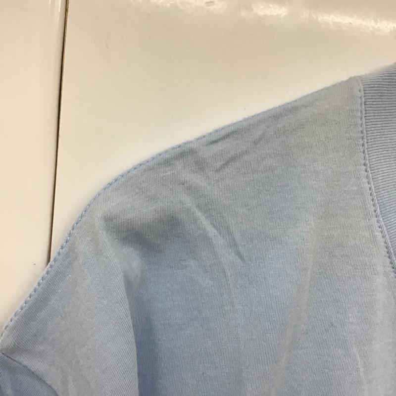 古着 USED Tシャツ 半袖 半袖カットソー プリントTシャツ Vネックカットソー XL ロゴ、文字 水色 / ライトブルー /  メンズ USED 古着 中古 10130115