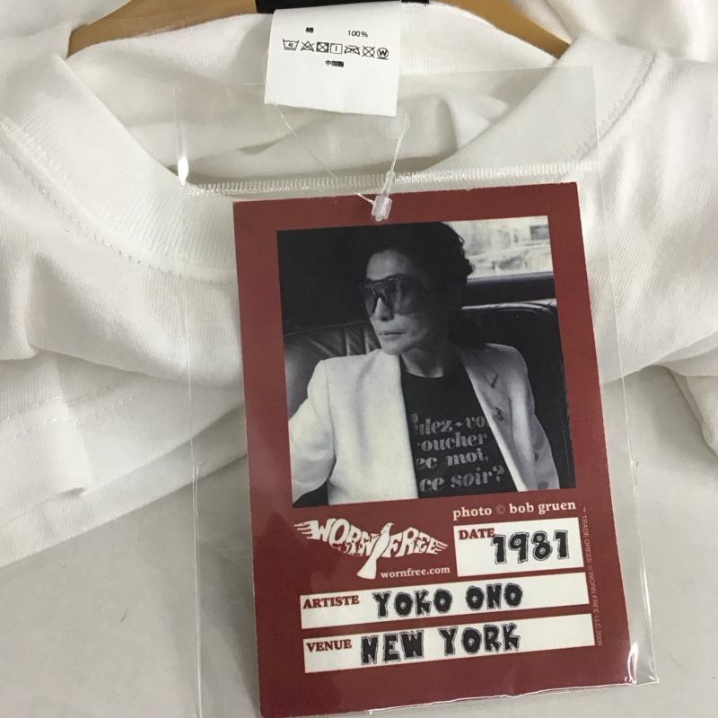 ウォーンフリー WORN FREE Tシャツ 半袖 半袖カットソー プリントTシャツ クルーネックカットソー M プリント 白 / ホワイト /  メンズ USED 古着 中古 10135970