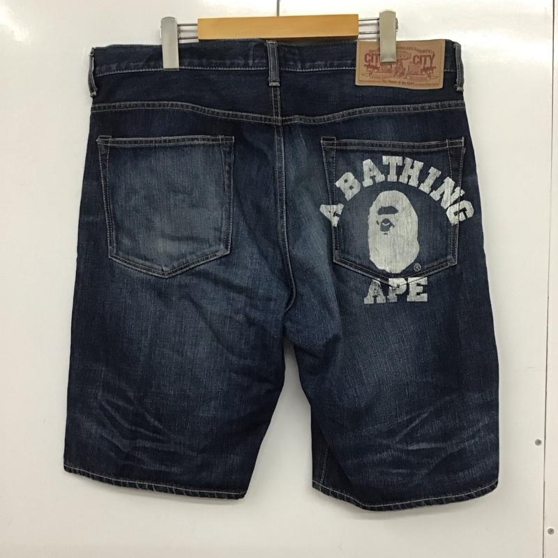 アベイシングエイプ A BATHING APE パンツ デニム、ジーンズ デニムパンツ XL プリント インディゴ / インディゴ /  メンズ USED 古着 中古 10139718